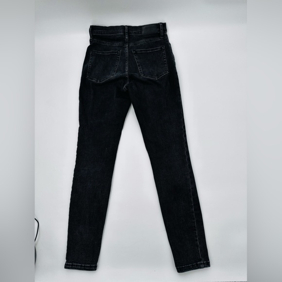 EVERLANE‎ the high rise skinny jeans size 28 stretchy button fly  black … - Picture 3 of 12
